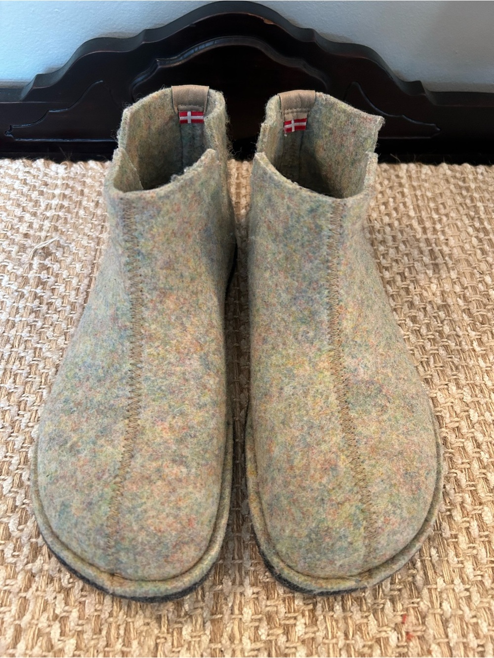 Sanita Felted Wool Ankle Slippers Size 9 Soft Sole Boho Artsy Hippie Casual - Picture 3 of 6